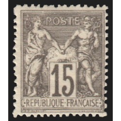 n°66, Sage 15c gris, Type I, neuf ** sans charnière GNO - BEAU D'ASPECT