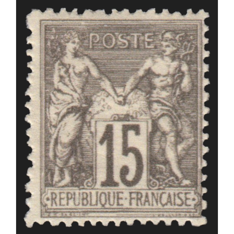 n°66, Sage 15c gris, Type I, neuf ** sans charnière GNO - BEAU D'ASPECT
