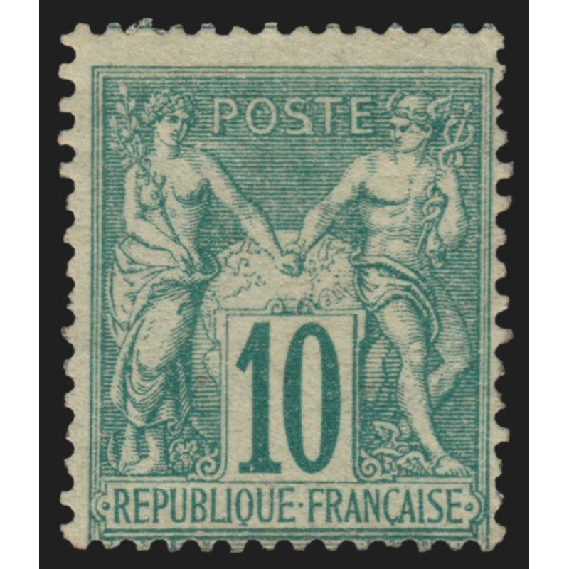 n°65, Sage 10c vert, Type I, neuf * avec charnière - BEAU D'ASPECT
