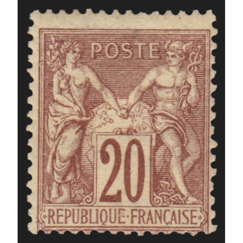 n°67, Sage 20c brun-lilas, Type I, neuf * trace de charnière, signé A.BRUN - TB