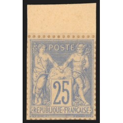 n°68, tirage sur bristol, Sage 25c outremer, Type I, neuf (*) - TB