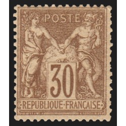 n°69, Sage 30c brun-clair, Type I, neuf * légère trace de charnière - B/TB