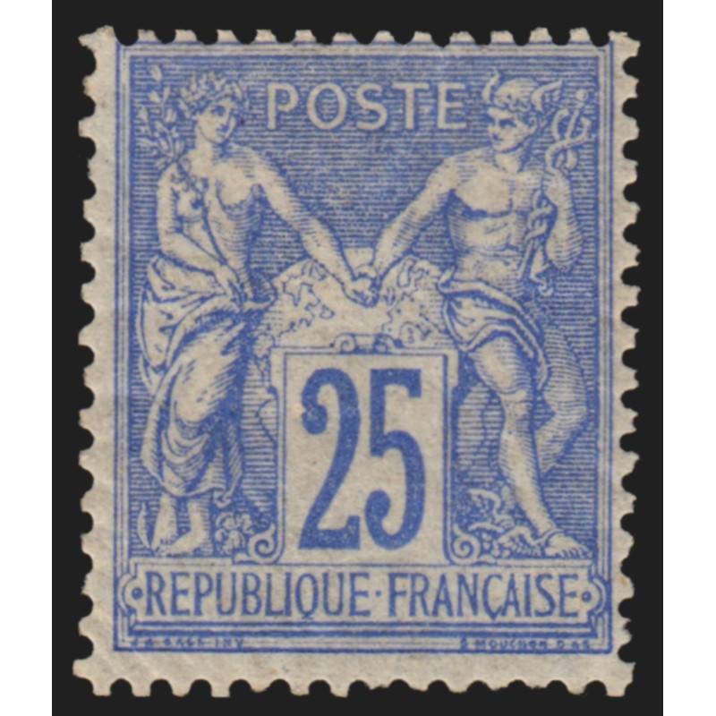 n°78, Sage 25c outremer, Type II, neuf * avec charnière, signé BAUDOT - TB
