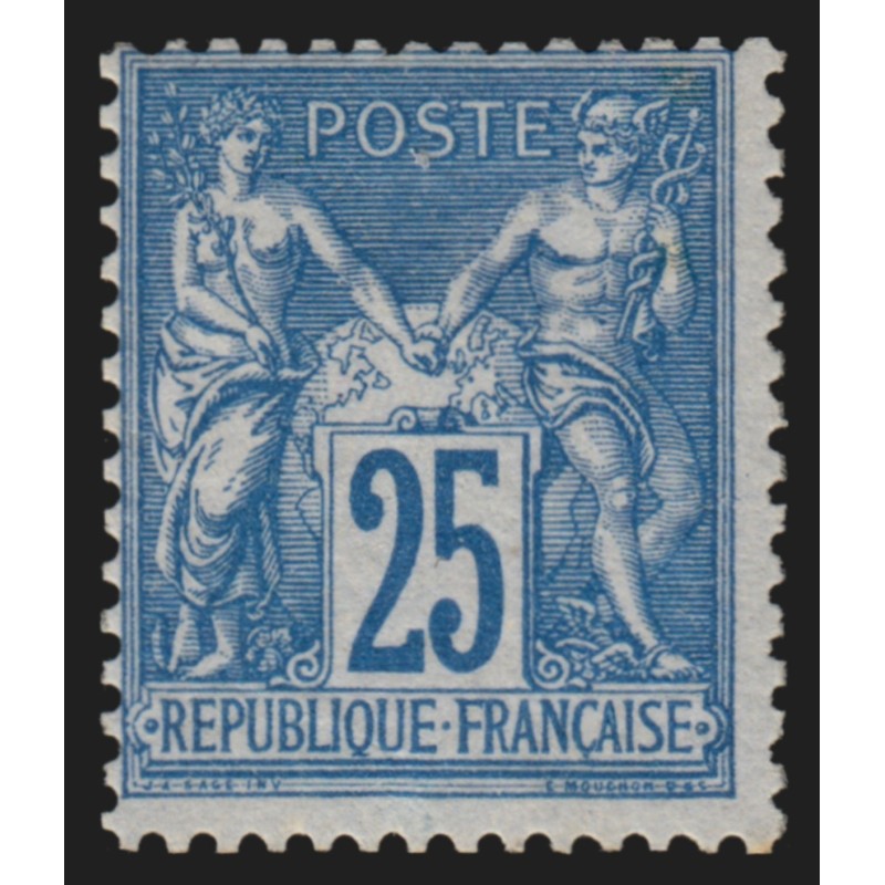 n°79, Sage 25c bleu, Type II, neuf ** sans charnière, signé A.BRUN - TB