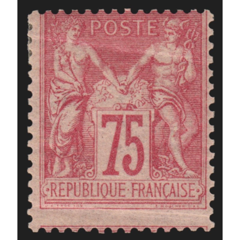 n°81, Sage 75c rose, Type II, neuf * petite charnière - TB D'ASPECT