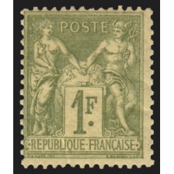 n°82, Sage 1fr. olive-clair, Type II, neuf ** sans charnière - TB