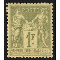 n°82, Sage, 1fr. olive-clair, Type II, neuf * avec charnière - TB
