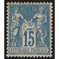 n°90, Sage 15c bleu, neuf ** sans charnière - TB