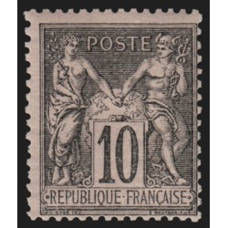 n°89, Sage 10c noir sur lilas, Type II, neuf ** sans charnière - TB