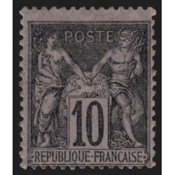 n°89a, Sage 10c noir sur violet, Type II, neuf * avec charnière - TB