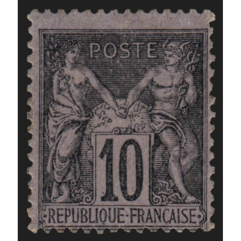 n°89a, Sage 10c noir sur violet, Type II, neuf * avec charnière - TB