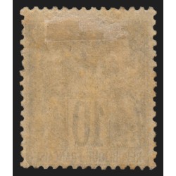 n°89a, Sage 10c noir sur violet, Type II, neuf * avec charnière - TB