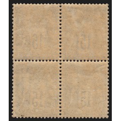 n°90, bloc de quatre, Sage 15c bleu, neuf ** sans charnière - TB