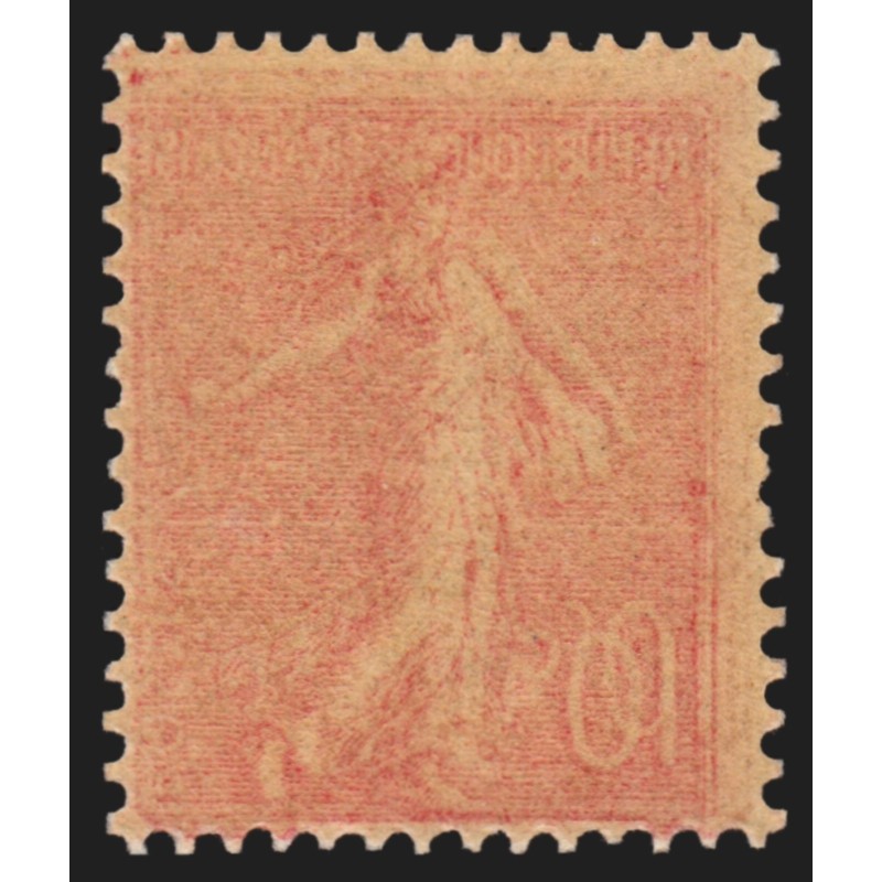 n°129e, variété "impression recto-verso", Semeuse 10c rose, neuf ** - TB