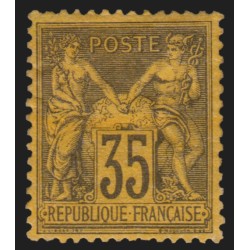 n°93, Sage 35c violet-noir, neuf * avec charnière - TB