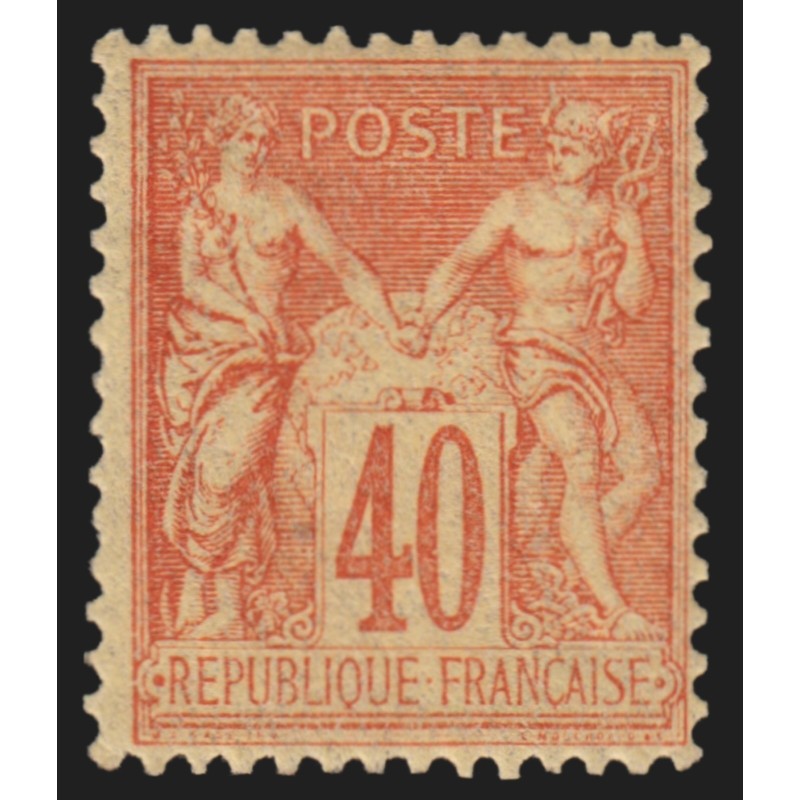 n°94, Sage 40c orange-pâle, Type II, neuf * légère trace de charnière - TB