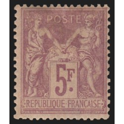 n°95a, Sage 5fr lilas-rose sur lilas-pâle, neuf * avec charnière, signé A.BRUN