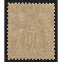 n°103, Sage 10c noir sur lilas (N sous B), neuf * légère trace de ch. - TB