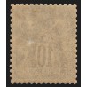 n°103, Sage 10c noir sur lilas (N sous B), neuf * légère trace de ch. - TB