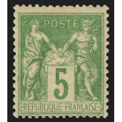 n°106, Sage 5c vert-jaune, Type II, neuf * avec charnière - TB