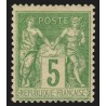n°106, Sage 5c vert-jaune, Type II, neuf * avec charnière - TB