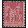 n°104, Sage 50c rose, Type I (N sous B), neuf * légère trace de charnière - TB