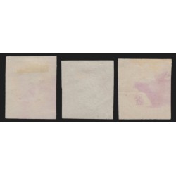 n°15, Napoléon 25 centimes, essais de couleurs, bistre, brun-carmin, neufs (*)