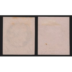 n°52/53, Cérès 1872, deux essais gris-sur-rose, neufs (*) sans gomme - TB