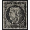 n°3, Cérès 1849, 20c noir, essai, double impression à cheval et inversée, neuf