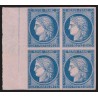 n°4, Cérès 1849, 25c bleu-sur-rose, essai de couleur, neuf (*) - SUPERBE
