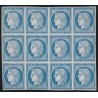 n°4, bloc de douze, Cérès 1849, 25c bleu, essai, neuf (*) sans gomme - TB