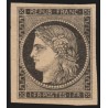 n°6, Cérès 1849, 1fr noir-sur-crème, essai de couleur, neuf (*) - SUPERBE