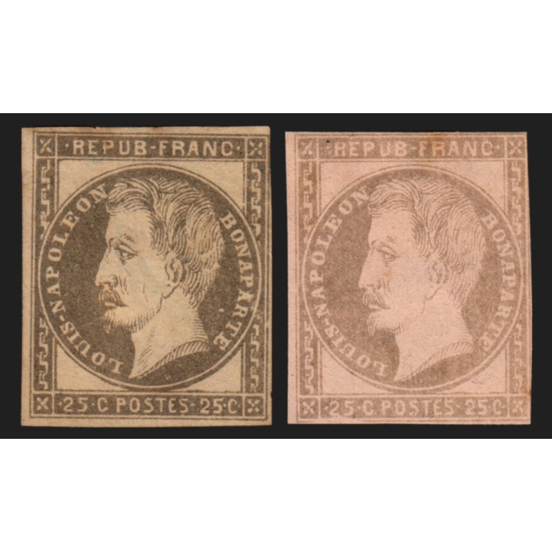 Projet Pichot 1850, Louis-Napoléon Bonaparte, en 2 couleurs différentes - B/TB