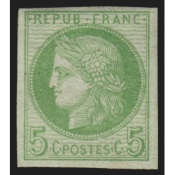 Colonies générales n°17, Cérès 1872, 5c vert-sur-azuré, neuf ** - TB