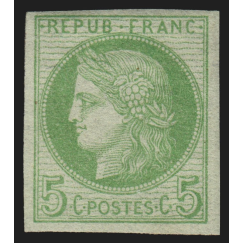 Colonies générales n°17, Cérès 1872, 5c vert-sur-azuré, neuf ** - TB