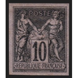 Colonies générales n°40, Sage 10c noir sur lilas, neuf * avec charnière forte