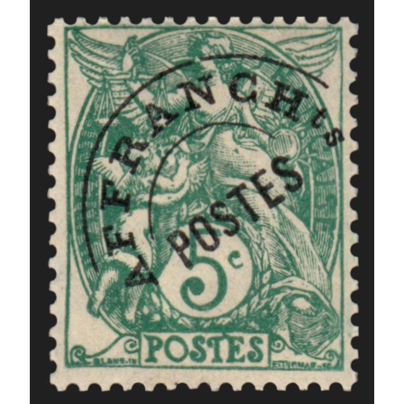 Préoblitérés n°41a, "surcharge fine", Blanc 5c vert, neuf ** signé CALVES - SUP