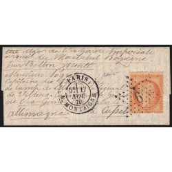 Ballon monté "Le Général Uhrich" pour prisonnier en Allemagne, SUP - Certificat