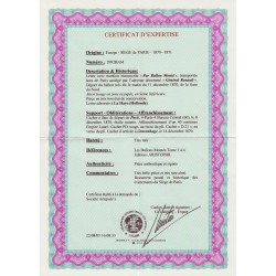 Ballon monté "Le Général Renault" destination LA HAYE Pays-Bas - Certificat