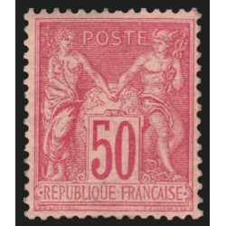 n°98, Sage 50c rose, Type II (N sous U), neuf * gomme quasi ** - TB