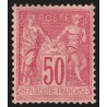 n°98, Sage 50c rose, Type II (N sous U), neuf * gomme quasi ** - TB
