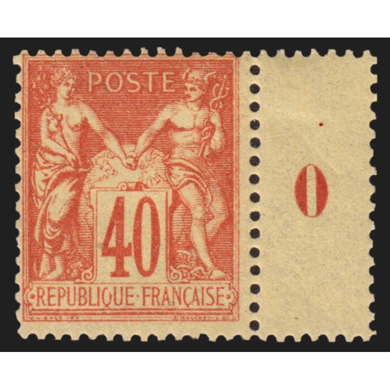 n°94, millésime 0, Sage 40c orange, Type II, neuf * légère trace de ch. - TB