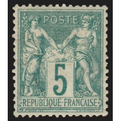 n°64, Sage 5c vert, Type I (N sous B), neuf * légère trace de ch. - SUPERBE