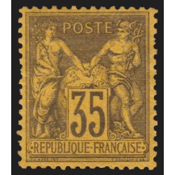 n°93, Sage 35c violet-noir, neuf * légère trace de charnière - SUPERBE