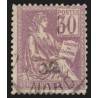 n°115a, variété "chiffres très déplacés", Mouchon 30c violet, oblitéré - TB