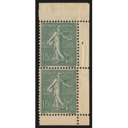 n°130e, Type V, paire verticale de carnet, neuf ** sans charnière - TB