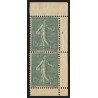 n°130e, Type V, paire verticale de carnet, neuf ** sans charnière - TB