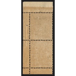 n°130e, Type V, paire verticale de carnet, neuf ** sans charnière - TB