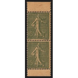 n°130e, Type V, paire verticale de carnet, neuf ** sans charnière - TB