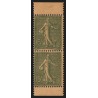 n°130e, Type V, paire verticale de carnet, neuf ** sans charnière - TB